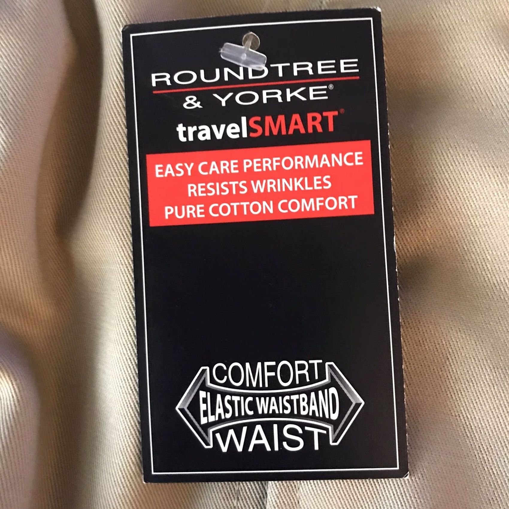 Roundtree & Yorke Roundtree & Yorke Big 50 Travel Smart Shorts 100% Cotton Khaki Flat Front EZ Care Size US 34 / EU 50 - 5 Thumbnail