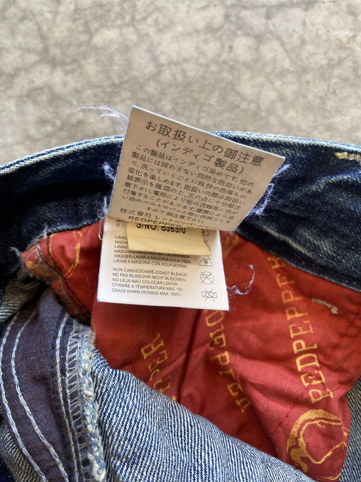 20471120 FLARE RED PEPPER JEANS ED HARDY STYLE EMBROIDERED JAPANESE Size US 31 - 12 Thumbnail
