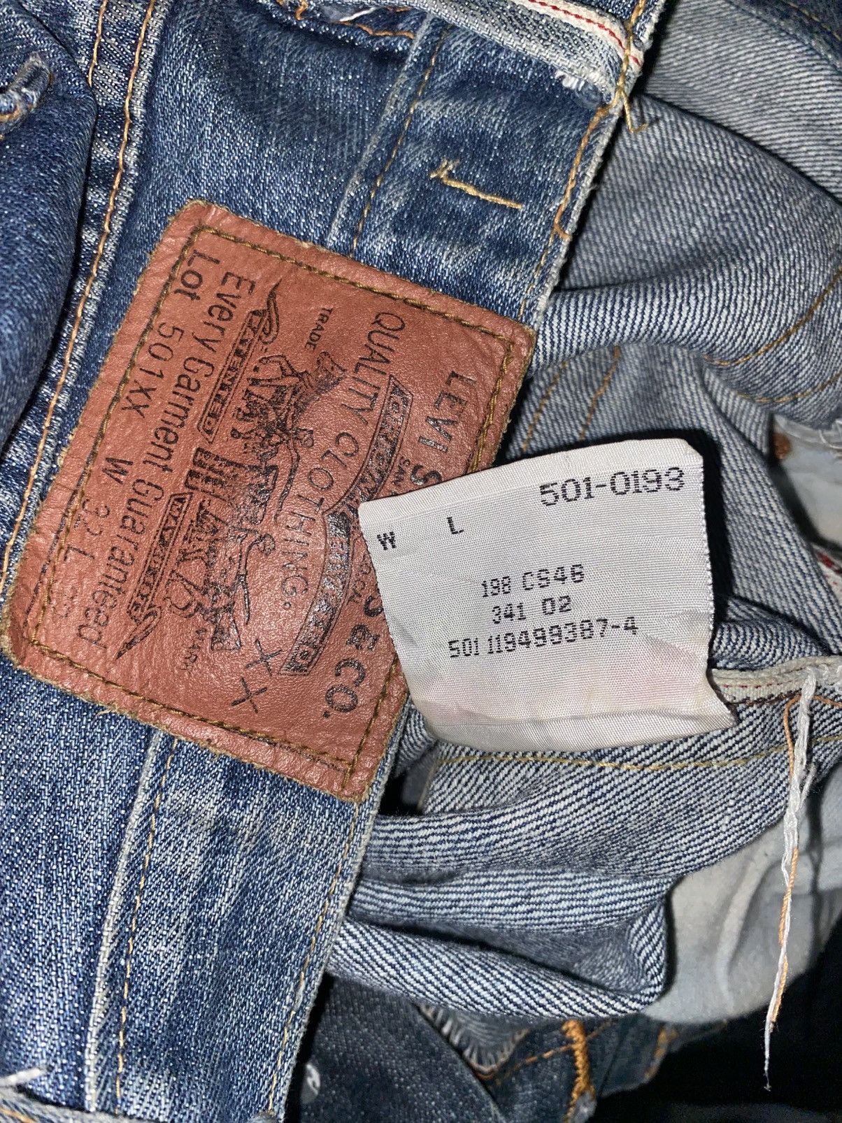 Levi's LEVI’S 501xx GARMENT SELVEDGE DENIM Size US 30 / EU 46 - 10 Thumbnail
