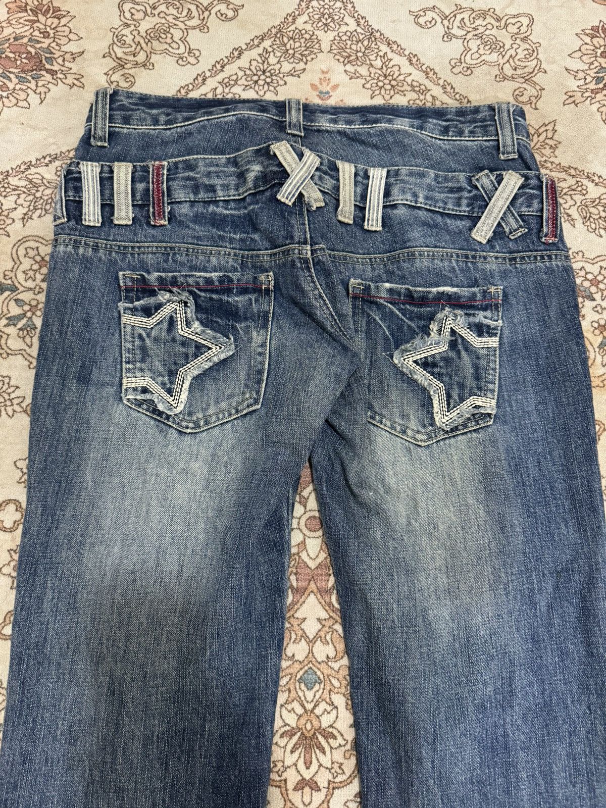 Japanese Brand × Vintage Vintage Japanese Brand Distressed Double Waist Jeans Size US 33 - 8 Thumbnail