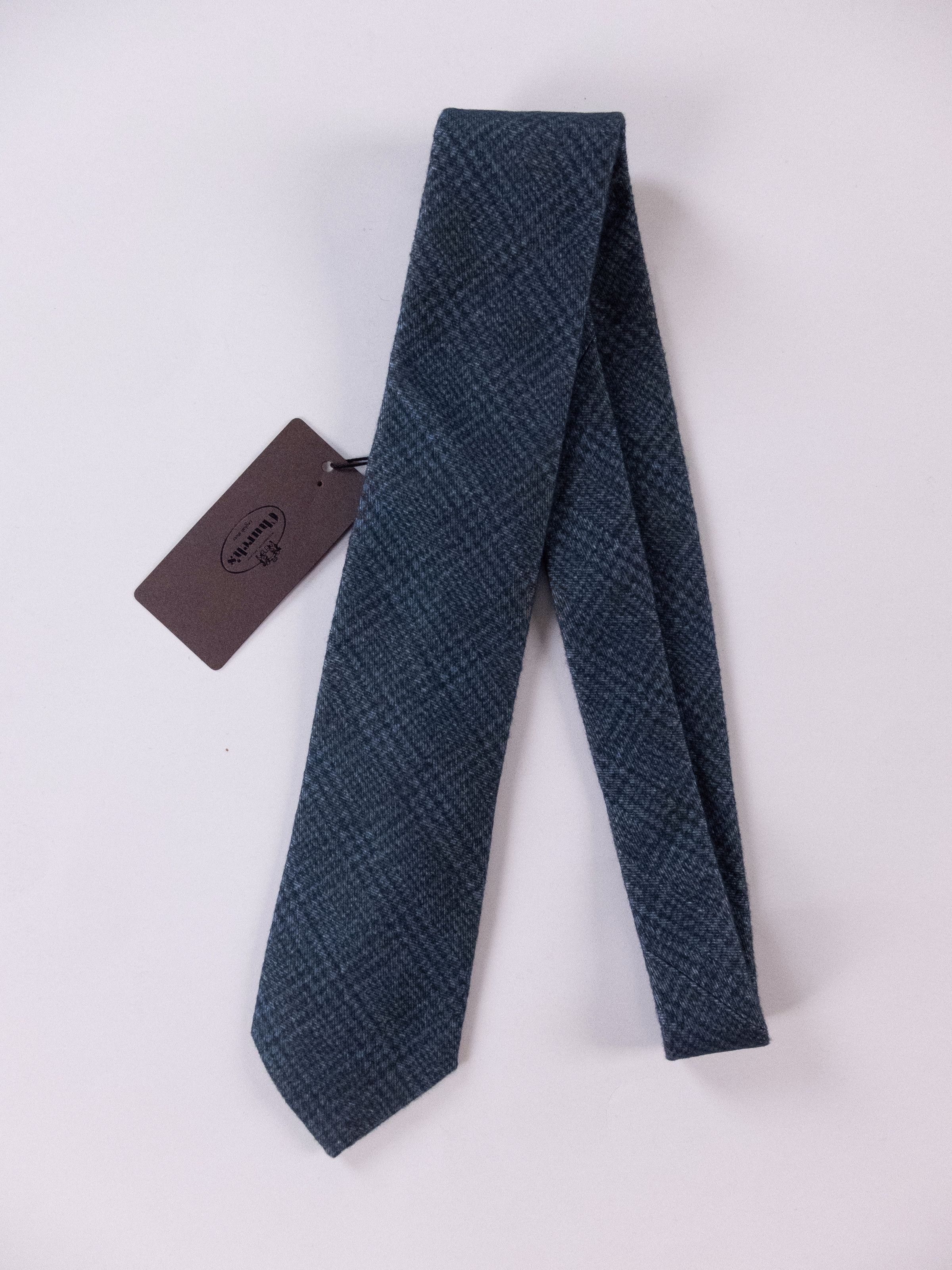 Church's CHURCH'S blue Prince of Wales plaid cotton tie (feel wool) Size ONE SIZE - 1 Thumbnail