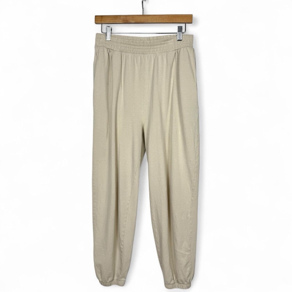 Zara Women's Zara Cotton Jogger Pants Beige Size Medium Size 30" / US 8 / IT 44 - 2 Thumbnail