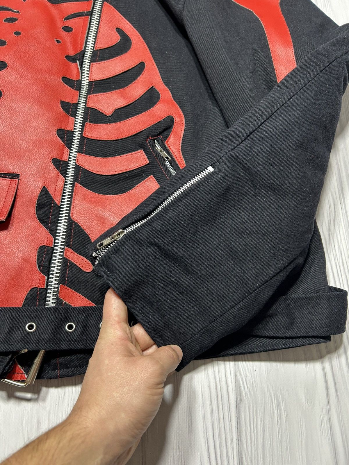 Hype Leather Bones Skeleton Jacket
