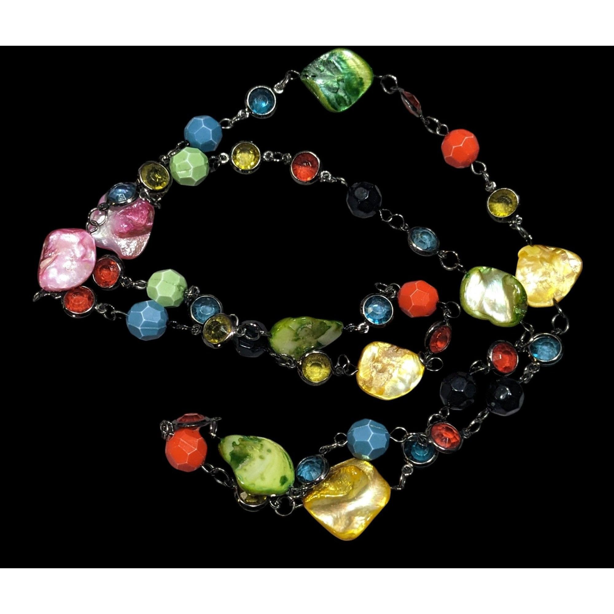 Other Candycore Rainbow Shell And Gem Beaded Necklace Size ONE SIZE - 1 Thumbnail