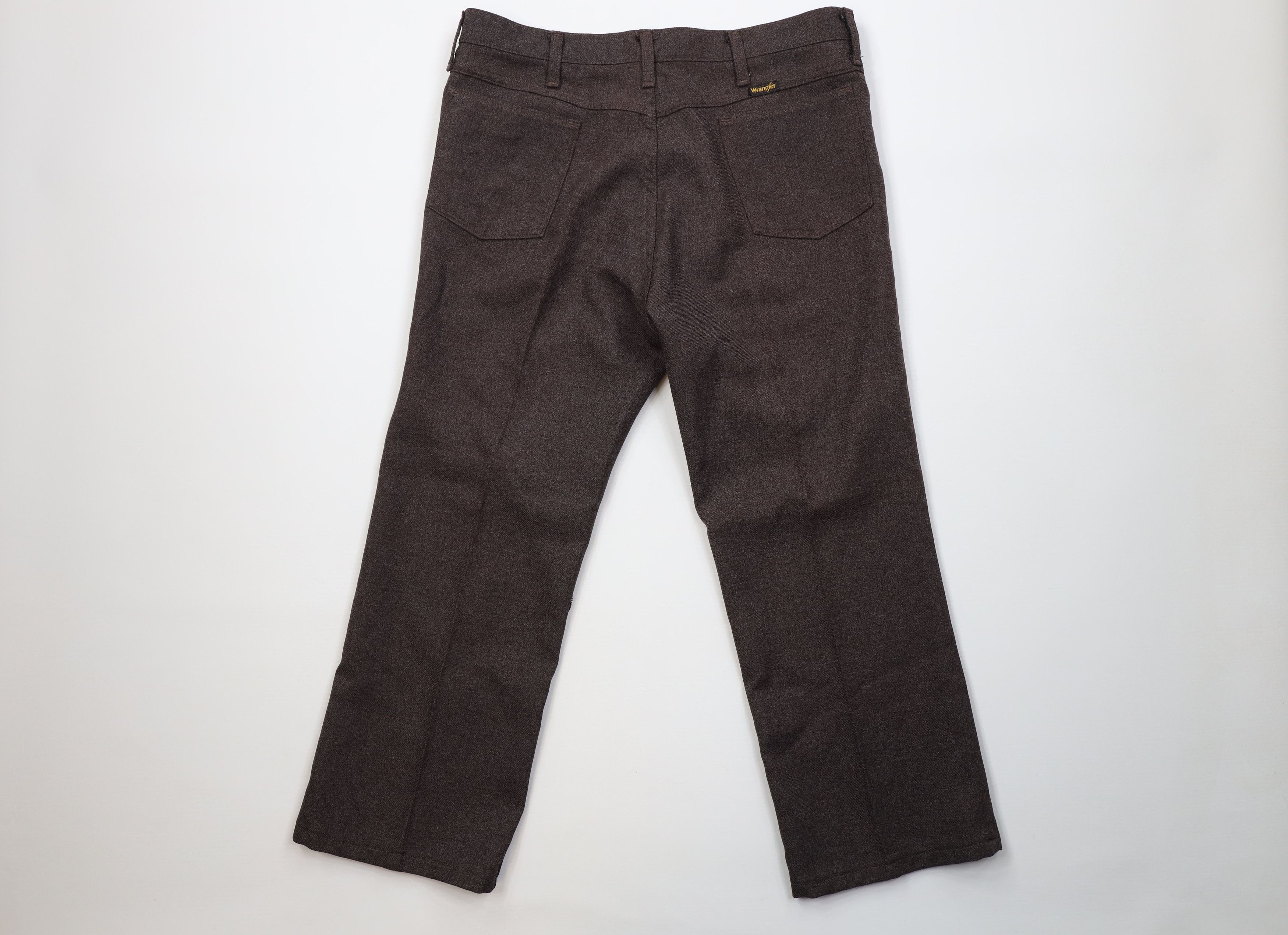 Wrangler Vintage 90s Wrangler Flare Wide Leg Chino Pants Brown USA Size US 36 / EU 52 - 9 Thumbnail