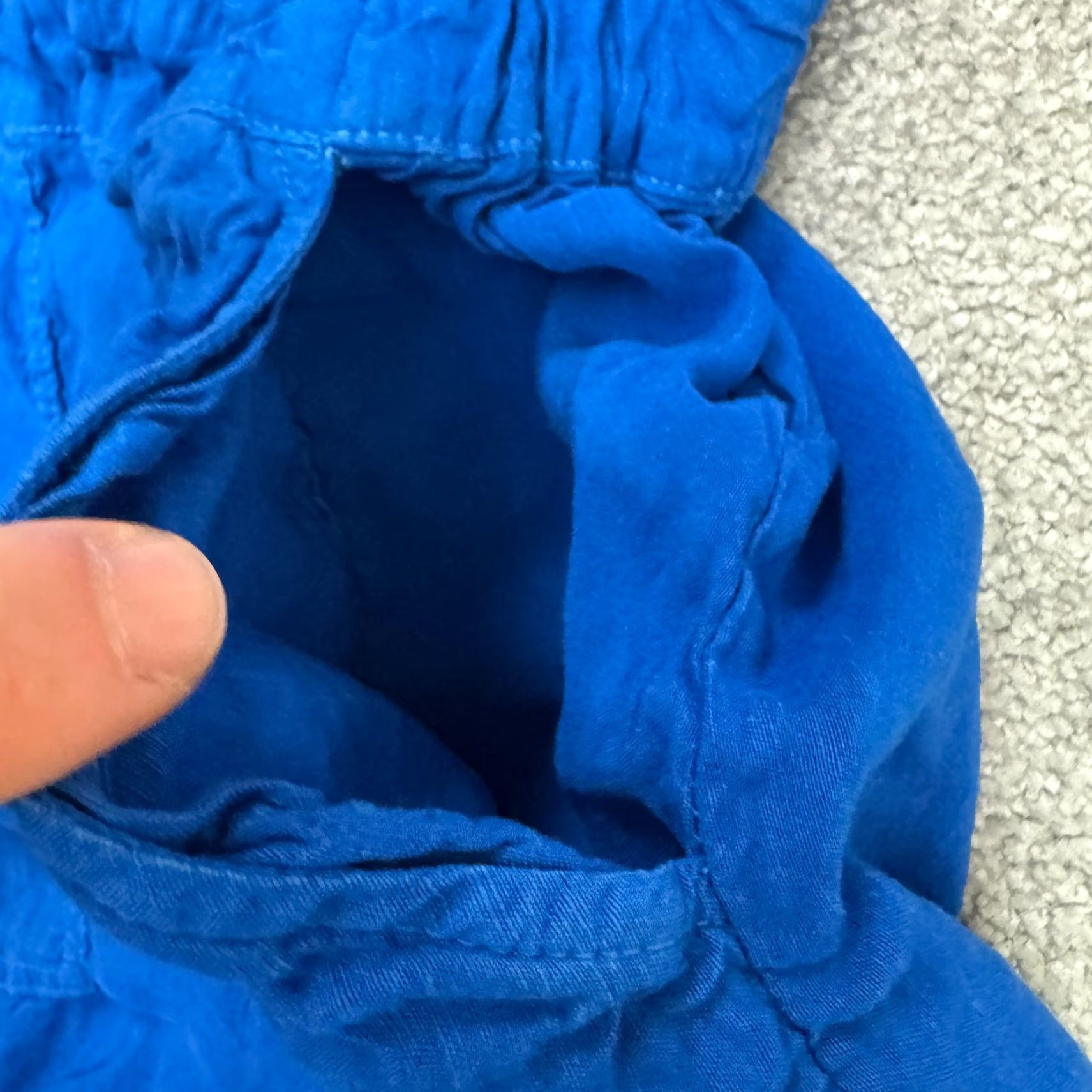 Zara Zara Linen Blend Backless Romper Womens XS Royal Blue Strappy Playsuit Summer Size 26" / US 2 / IT 38 - 5 Thumbnail