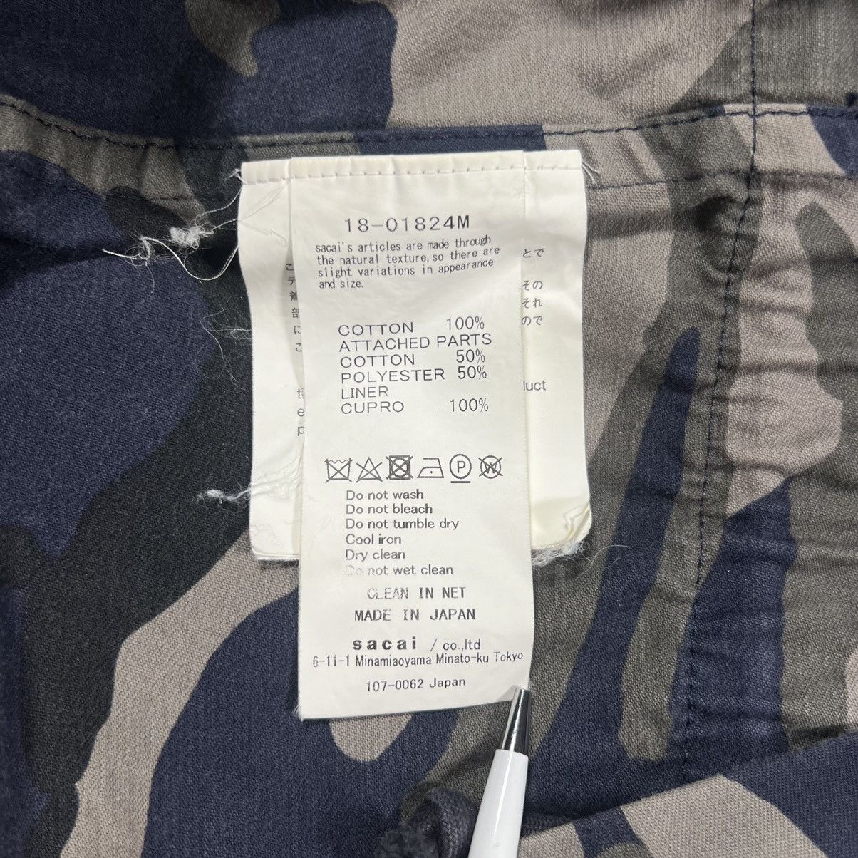 Sacai |[ FW18 Runway Sacai Reconstructed Camo Hooded Bomber ]| Size US M / EU 48-50 / 2 - 13 Thumbnail