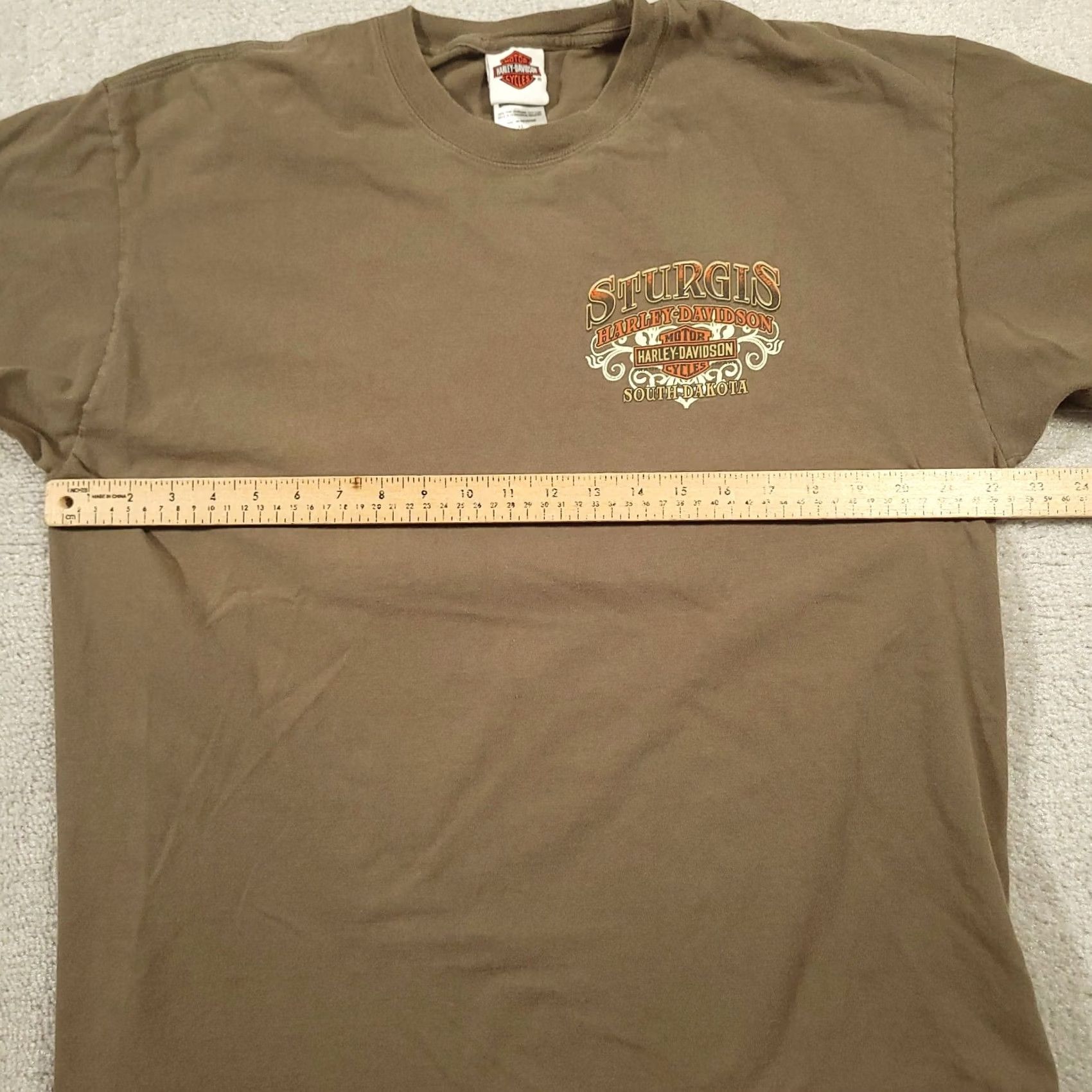 Harley Davidson VINTAGE Harley-Davidson Sturgis South Dakota Shirt Mens XL Green Double Sided Motorcycle T-Shirt Graphic Print Logo Size US XL / EU 56 / 4 - 5 Thumbnail