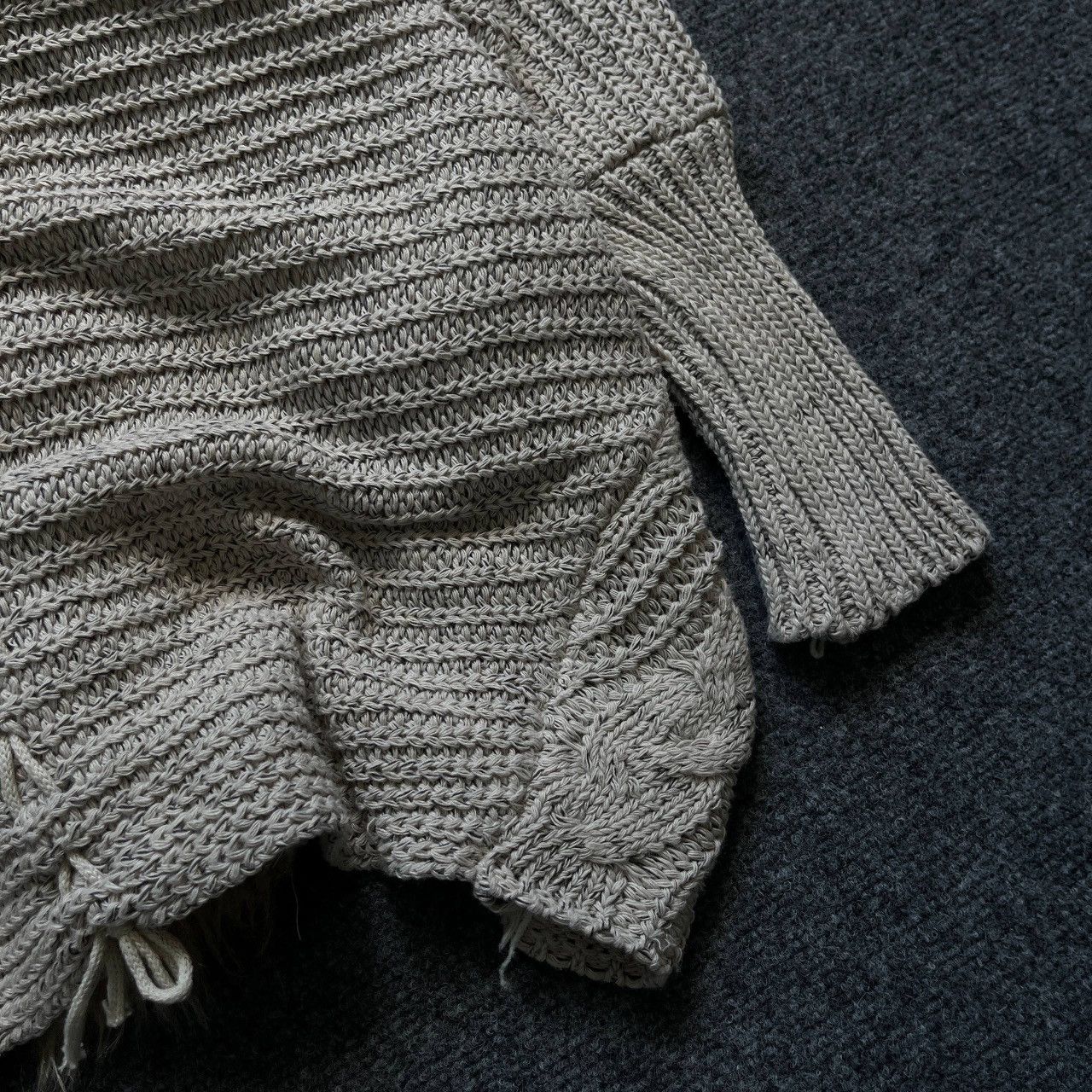 If Six Was Nine VTG Women’s Cape Knit With Faux Fur One Size 00s USA Hype Size ONE SIZE - 11 Thumbnail