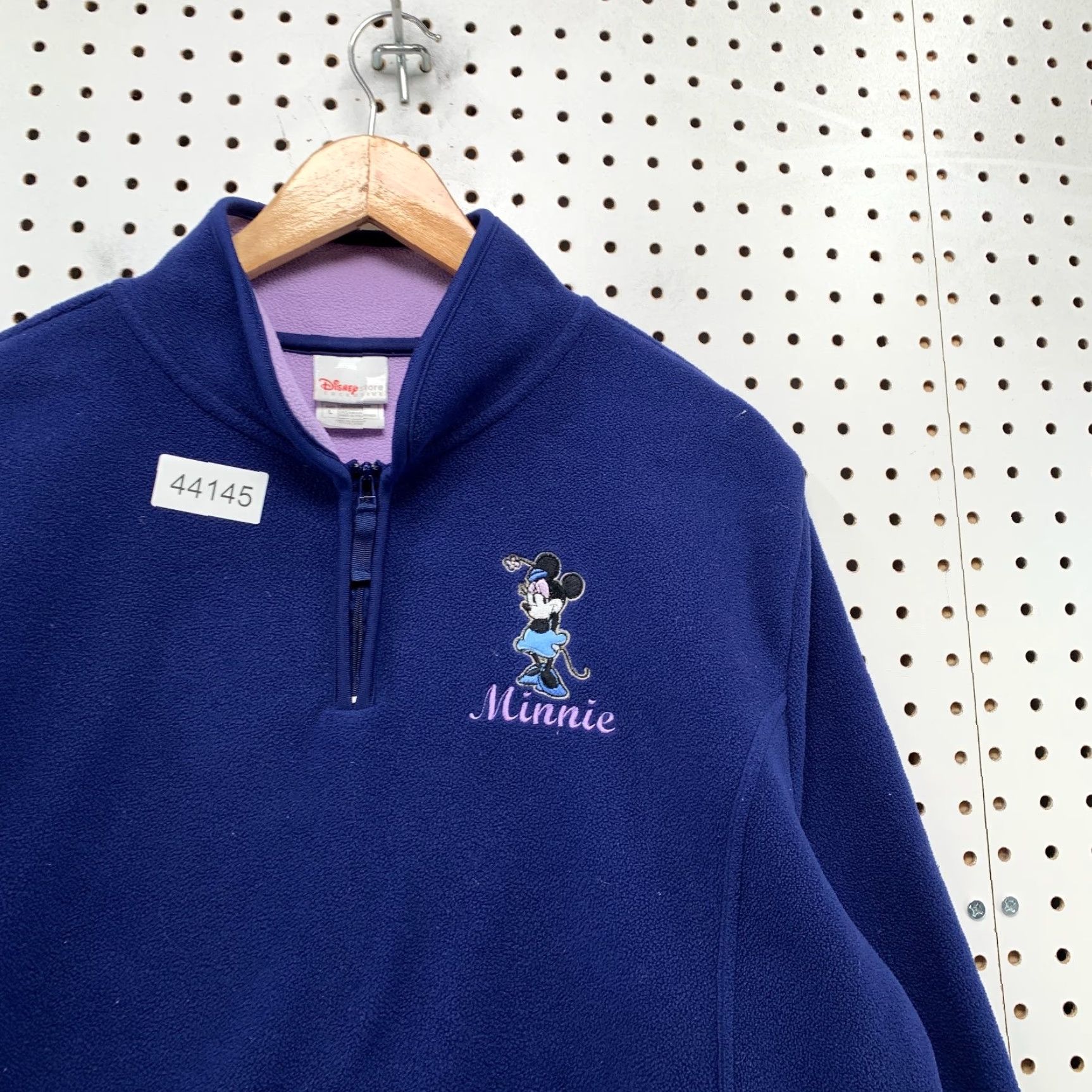 Disney Disney Minnie Mouse 1/4 Zip Fleece Sweater Womens Large Blue Purple Size L / US 10 / IT 46 - 5 Thumbnail