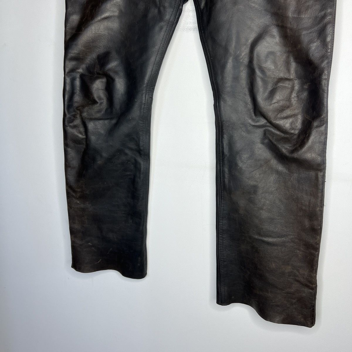 Leather × Vintage Vintage Nashville Classic Leather MOTO Pants Trousers Biker Size US 36 / EU 52 - 6 Thumbnail