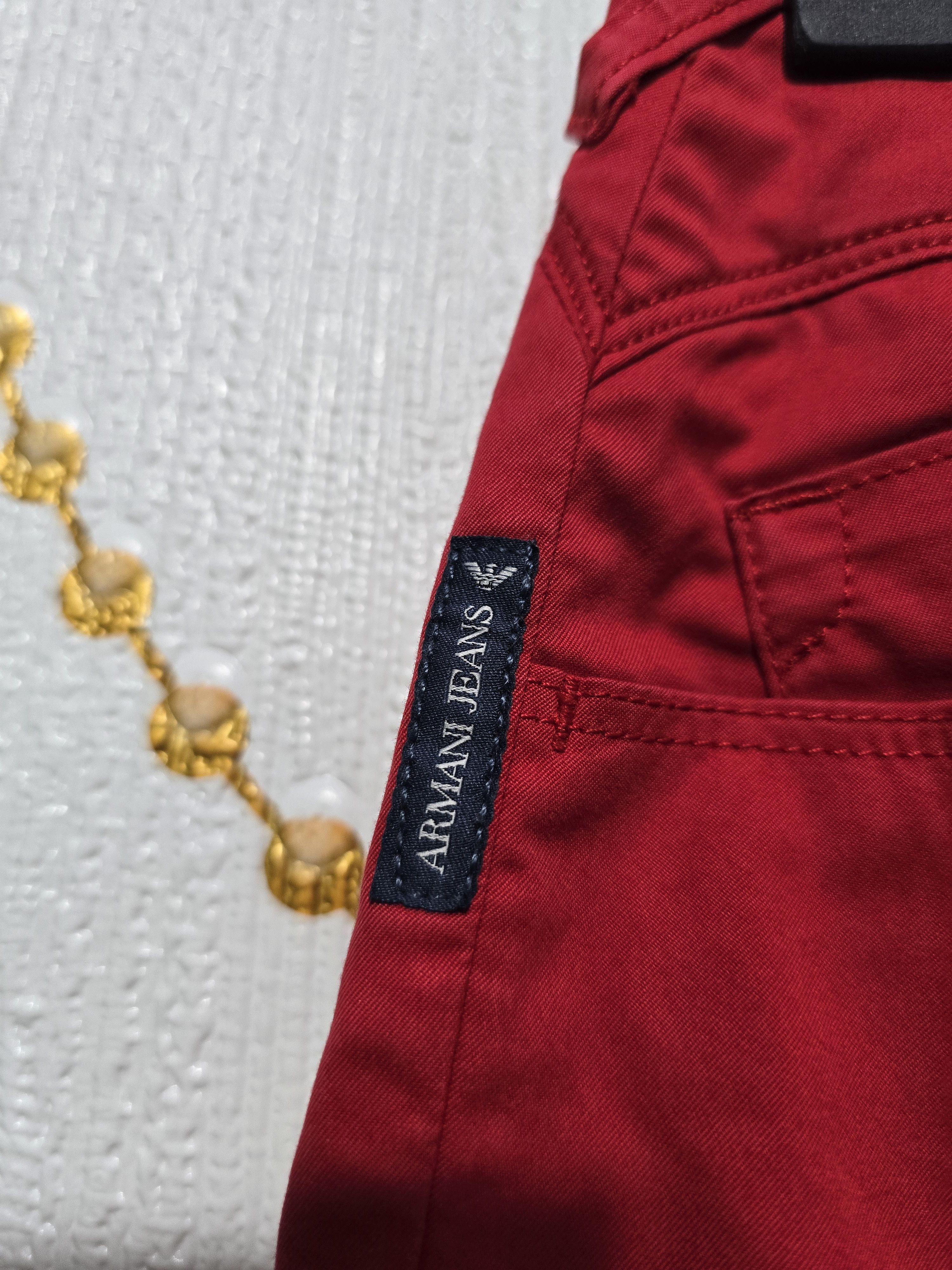 Giorgio Armani GIORGIO ARMANI JEANS, RED color w30 size MEDIUM Size 30" / US 8 / IT 44 - 3 Thumbnail
