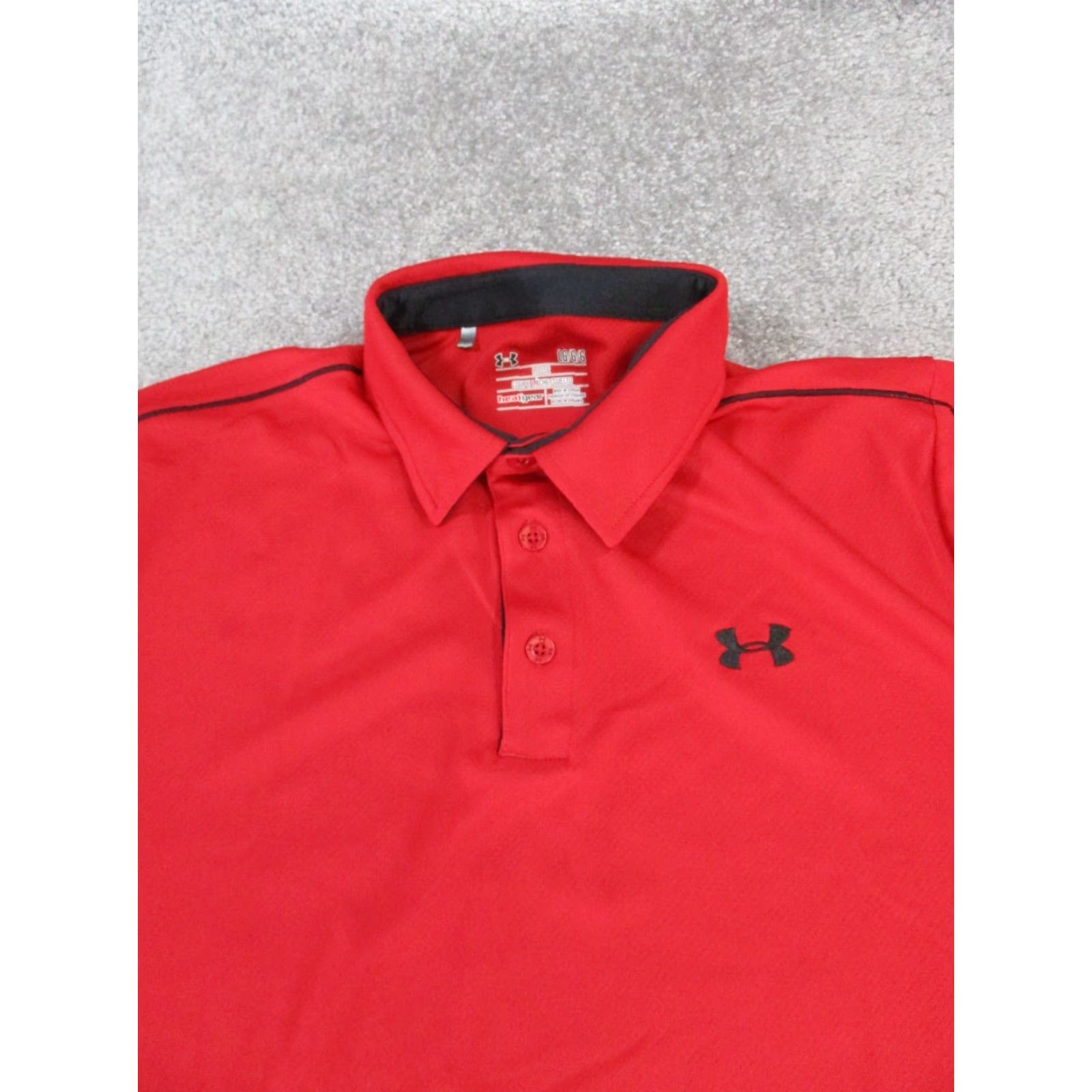 Under Armour Under Armour Polo Shirt Mens Large Red HeatGear Golf Polo Shirt Under Armour HeatGear Mens Large Red Size US L / EU 52-54 / 3 - 2 Thumbnail
