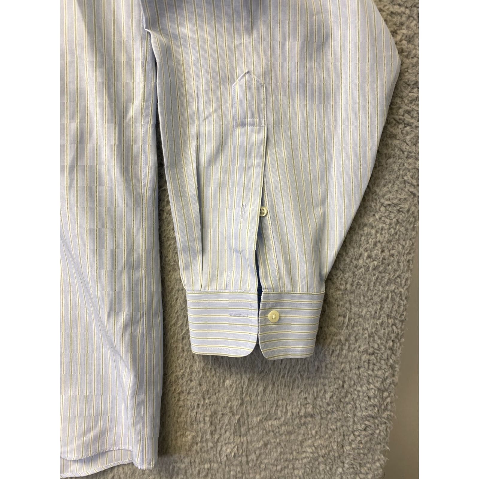 Jos. A. Bank JOS. A. BANK Blue Striped Dress Shirt 17 Regular Long Sleeve Button Down Cotton Classic Mens Size US XL / EU 56 / 4 - 5 Thumbnail