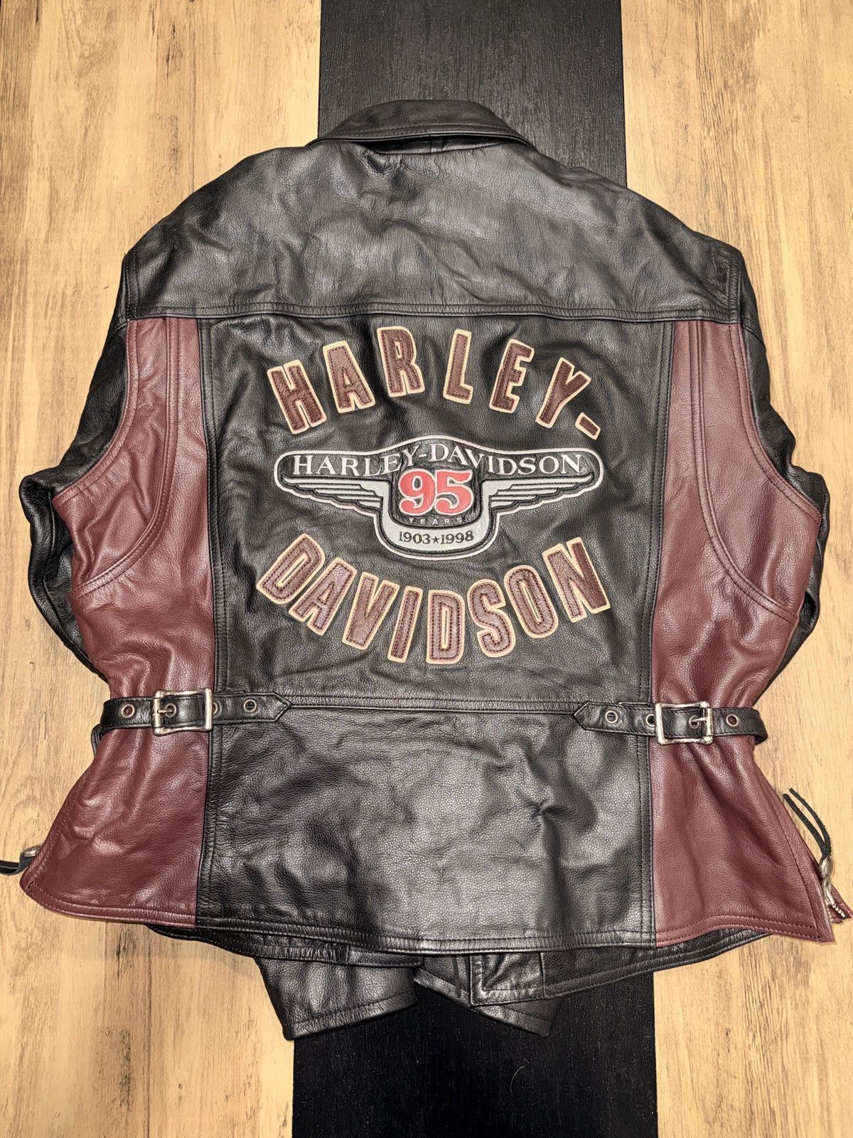 Harley Davidson Rare Vintage 1998 Harley-Davidson Women Leather Jacket - XL Size XL / US 12-14 / IT 48-50 - 1 Thumbnail