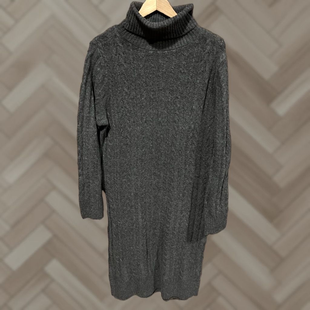 Vintage A New Day Womens Gray Long Sleeve Knit Shirt Dress L NWT Shirt Dress GRAY Size L / US 10 / IT 46 - 1 Thumbnail