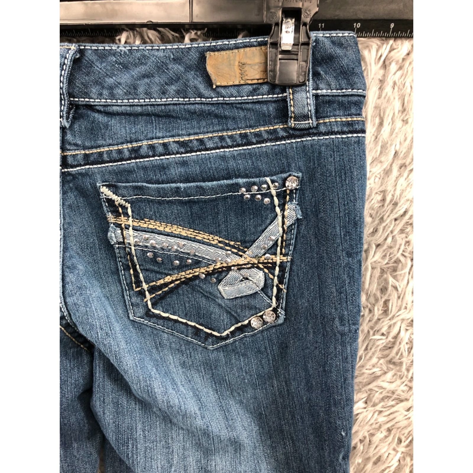 Vintage Supplies Jeans Bootcut Size 10 Womens Medium Wash Blue Rhinestone Flaw Size 32" / US 10 / IT 46 - 7 Thumbnail