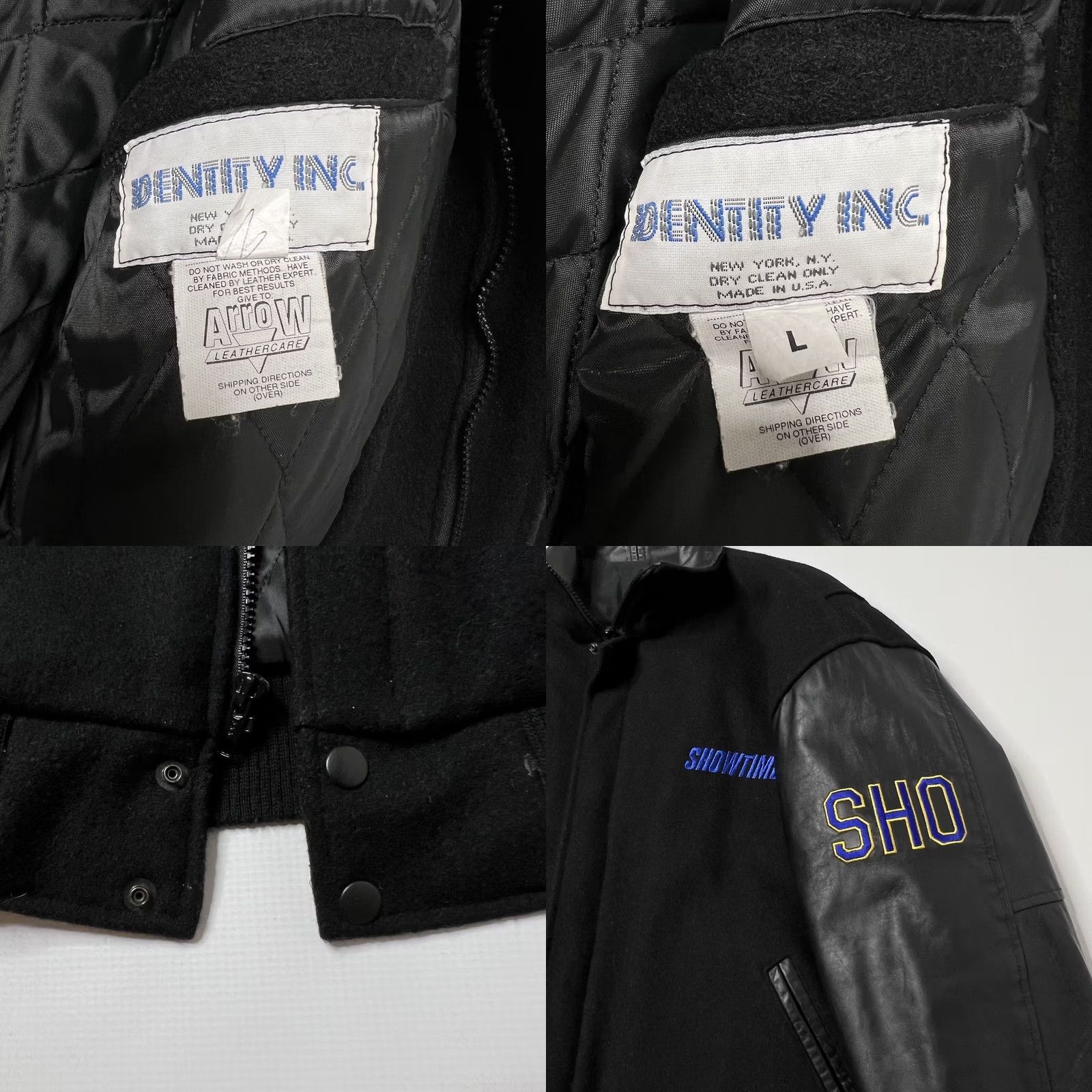 Vintage VINTAGE Showtime Championship Boxing Varsity Jacket Wool Embroidered Made USA L Men Regular Size Black Identity Inc Jacket Size US L / EU 52-54 / 3 - 8 Thumbnail
