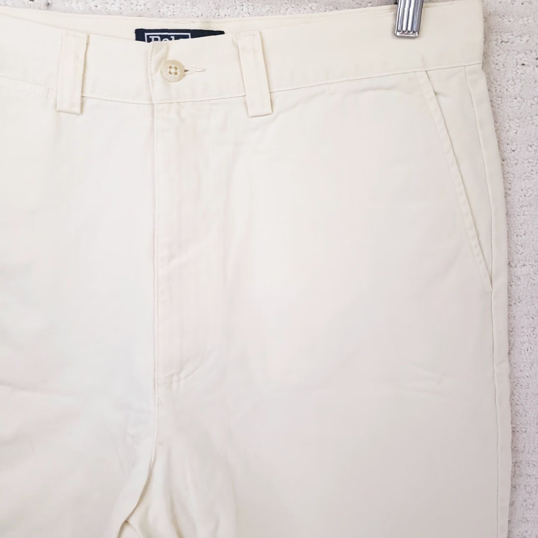 Polo Ralph Lauren VINTAGE Polo Ralph Lauren Shorts Mens 33 Pale Yellow Chino Regular Inseam 8in Zip Button Logo Casual Casual Mens Yellow 90s Classic Outdoor Outdoors Size US XS / EU 42 / 0 - 3 Thumbnail