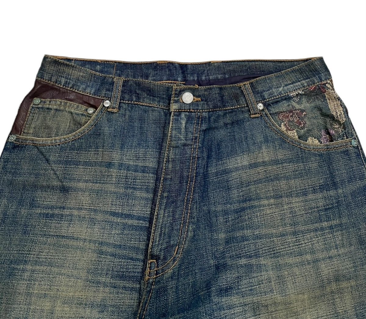 If Six Was Nine Vintage June Bergstrand Multi Pocket Sukajan Jeans 2000s Size US 36 / EU 52 - 4 Thumbnail