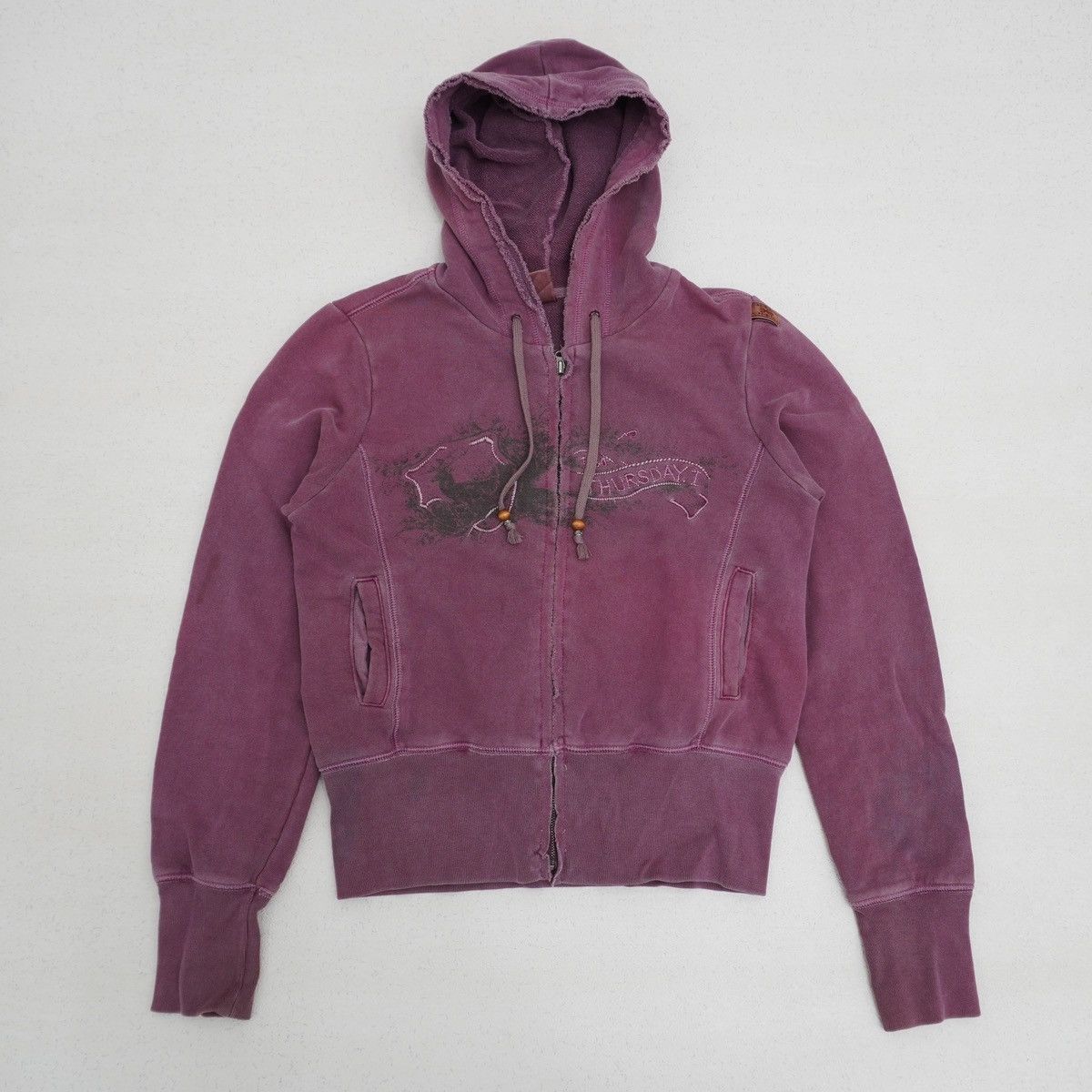 Japanese Brand 90s Japanese Distressed Hoodie Bead Drawstring lgb style Size US M / EU 48-50 / 2 - 1 Thumbnail