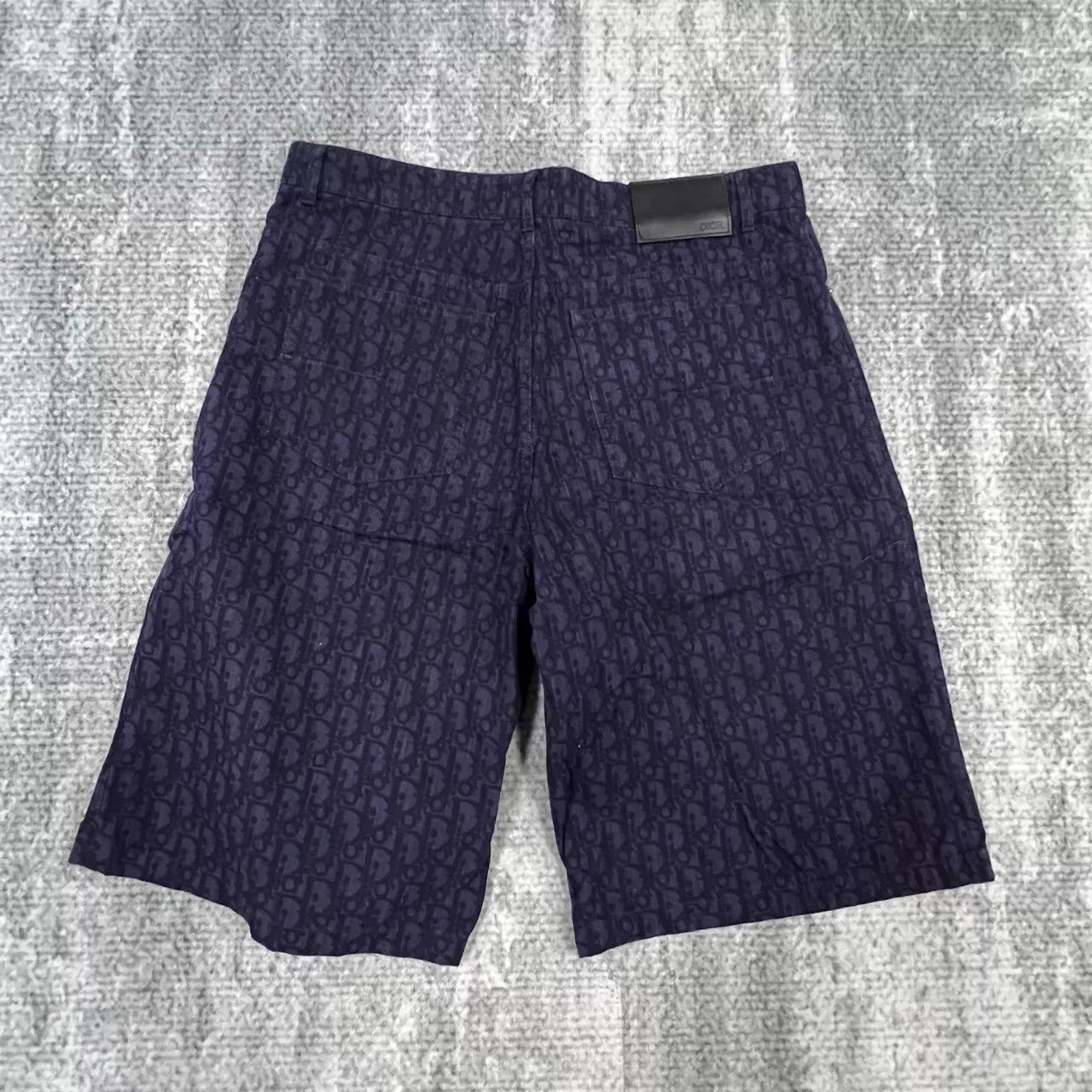Dior Dior Navy All Over Logo Print Short Size 32 Size US 32 / EU 48 - 2 Thumbnail