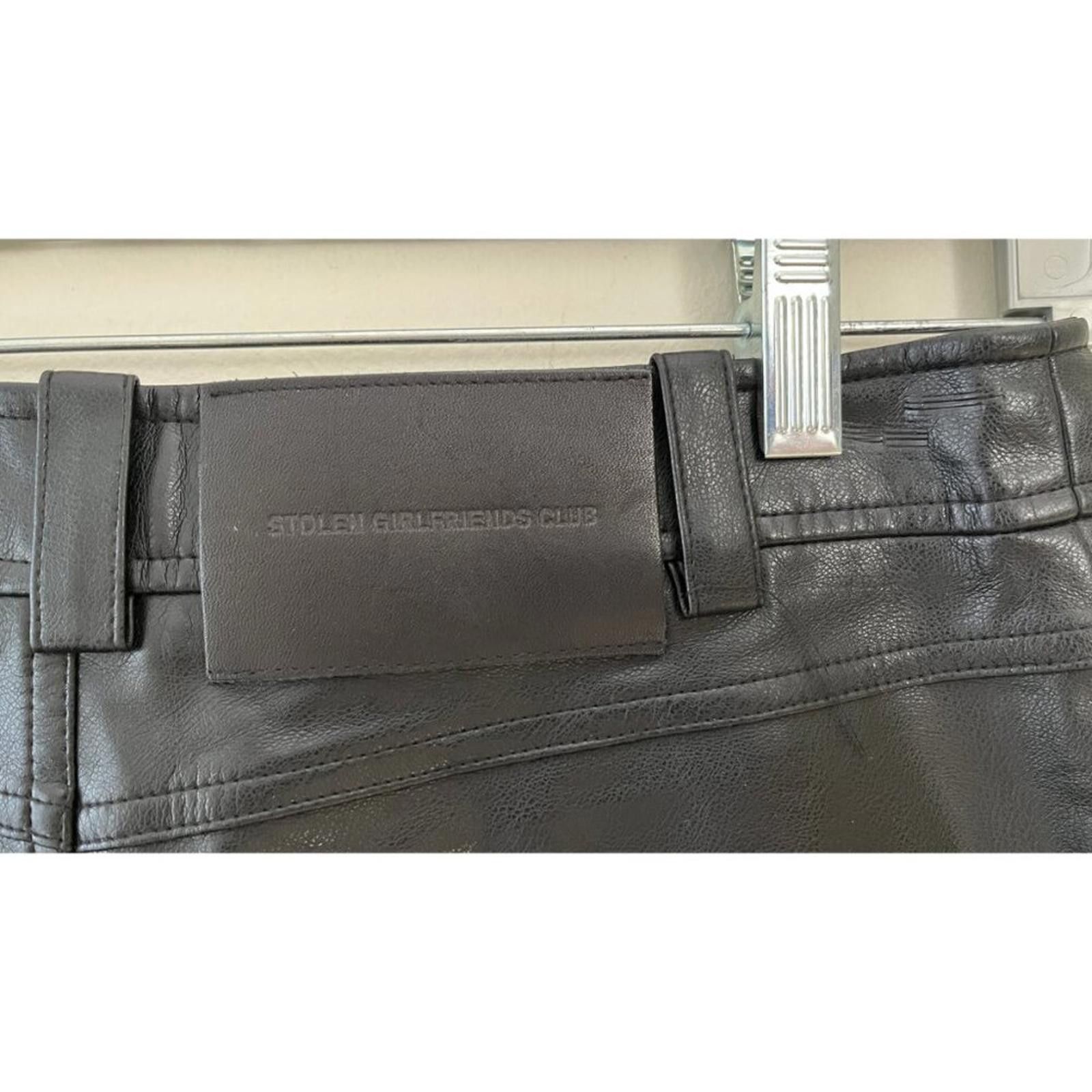 STOLEN GIRLFRIENDS CLUB BERMUDA VEGAN LEATHER SHORTS S