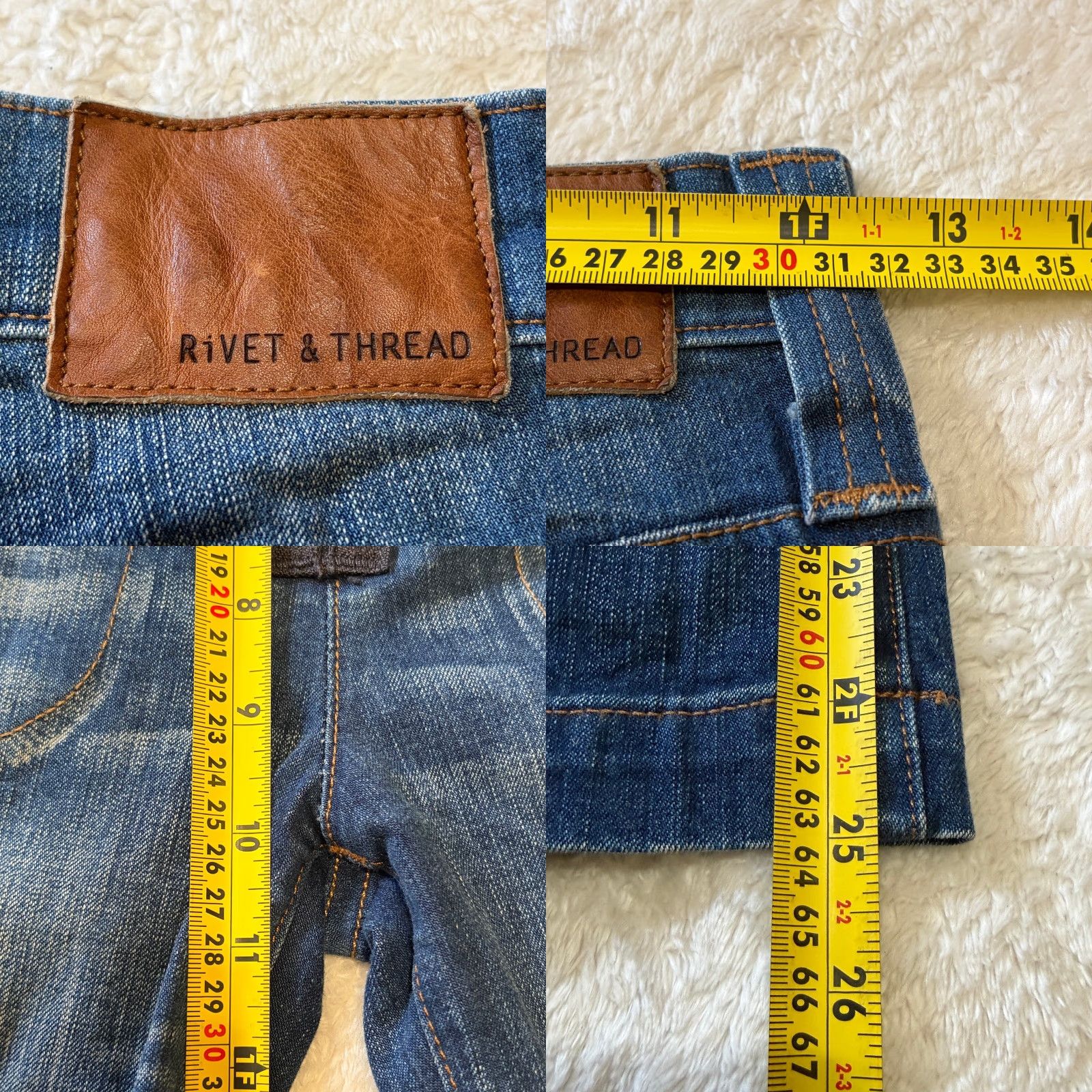 Madewell Rivet & Thread Madewell Crop Jean Womens 24 Blue High Rise Wide Leg Zip Fly USA Jur... Size 42" / US 20 - 8 Thumbnail
