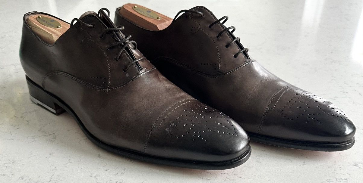 Santoni Santoni Oxfords – Dark Brown – Size EU 44.5 (US 10.5) Size US 10.5 / EU 43-44 - 1 Thumbnail