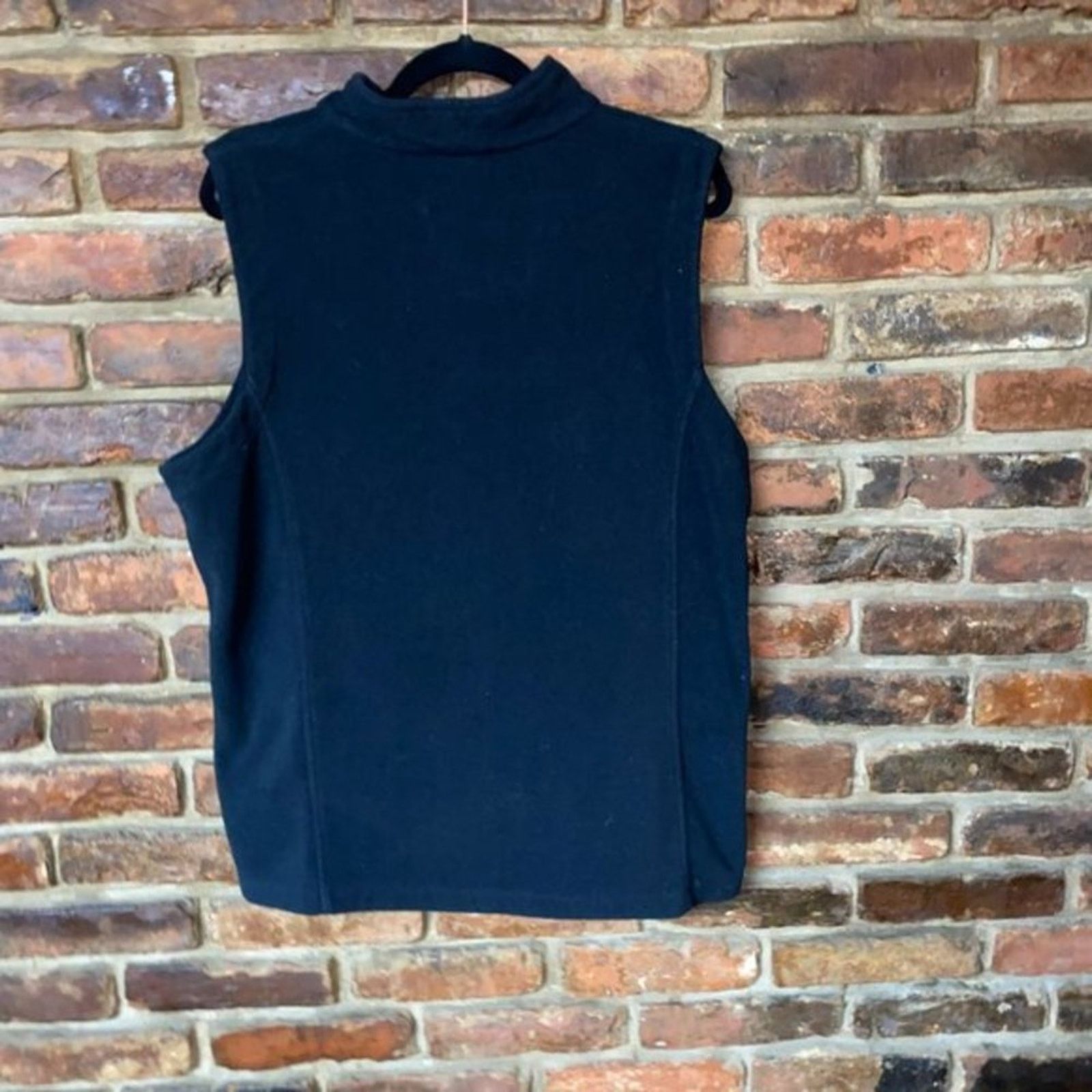 Other Kinetic Plus Solid Black Fleece Full Zip Sleeveless Vest Size XL / US 12-14 / IT 48-50 - 6 Thumbnail