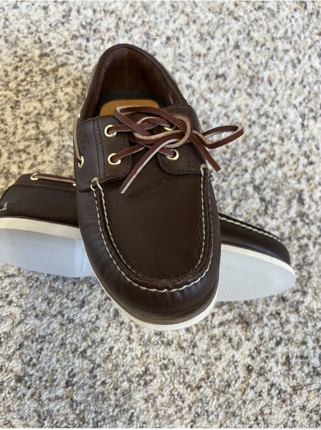 Timberland Mens NewTimberland Lug Sole Boat Shoe 3-Eyelet Brown Size 9 Size US 9 / EU 42 - 4 Thumbnail