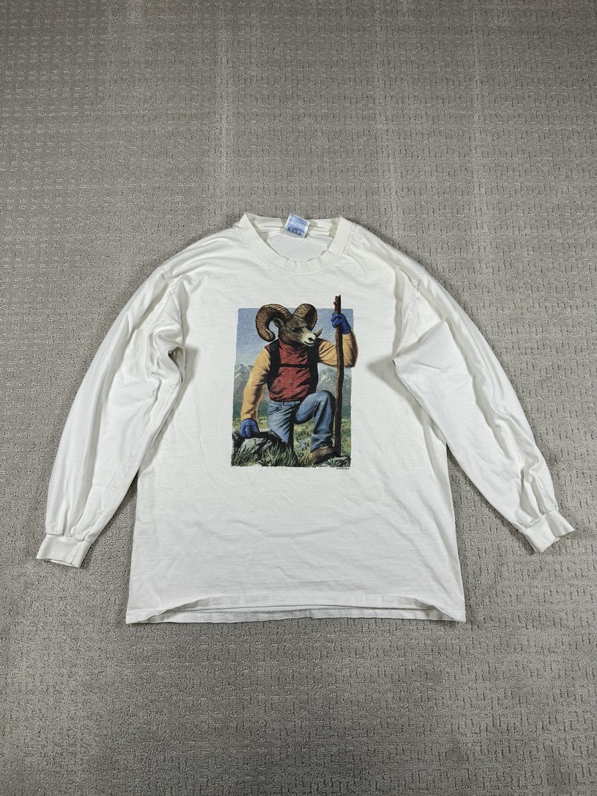 Vintage Vintage Goat Hiking Jim Morris Art T-Shirt Size US L / EU 52-54 / 3 - 2 Thumbnail
