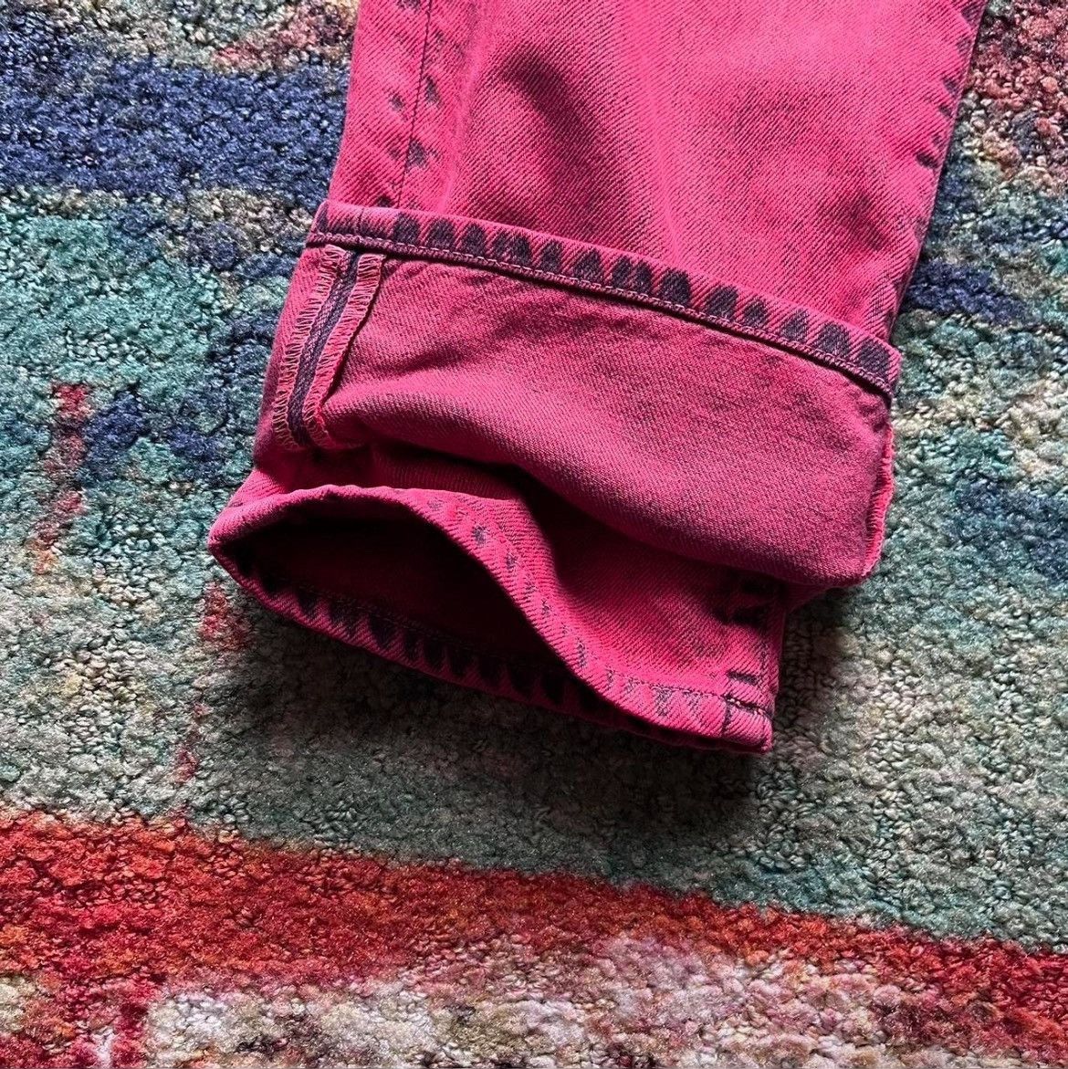 Midnight Studios Double Layered Hollywood Red Dye Denim | Midnight Studios Size US 32 / EU 48 - 3 Thumbnail