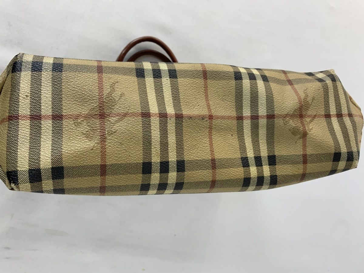 Burberry 90s Burberrys London Leather Tote Bag Nova Checked Monogram Size ONE SIZE - 6 Thumbnail