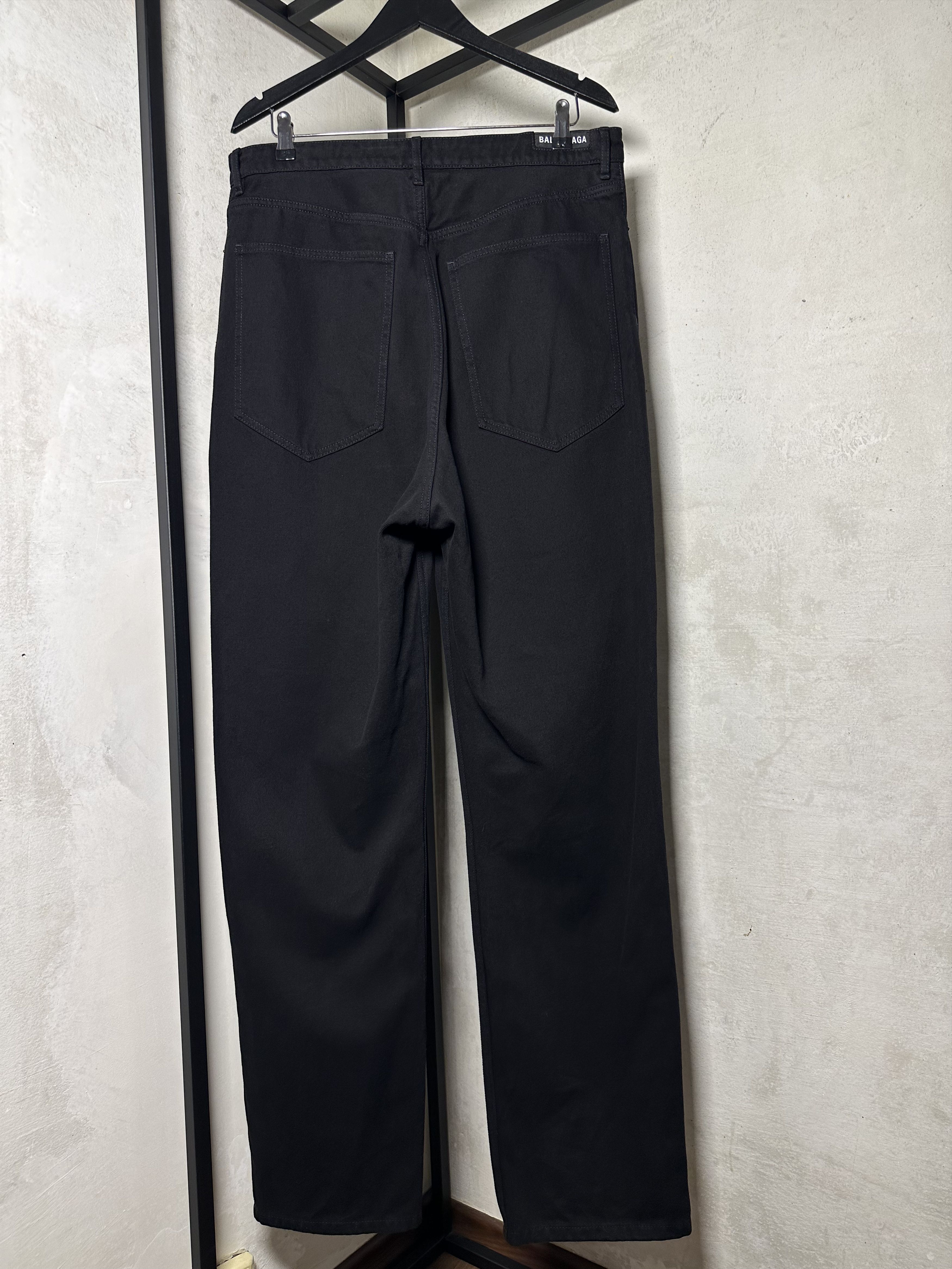 Balenciaga Balenciaga Straight-Leg Extra Long Black Jeans Size US 32 / EU 48 - 5 Thumbnail