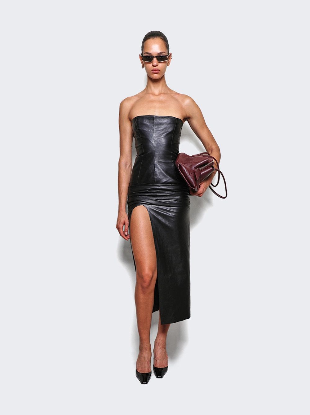 The Attico o1mle0526 Midi Dress in Black Size S / US 4 / IT 40 - 2 Thumbnail