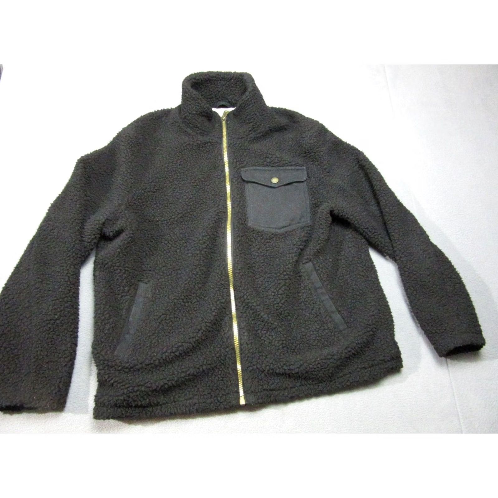 Pendleton Pendleton Jacket Mens XL Black Lined River Rock Sherpa Hi Pile Fleece Winter Outdoor Denim Pocket Regular Chest 52 in Short Length 28 in Zip Pocket Size US XL / EU 56 / 4 - 2 Thumbnail