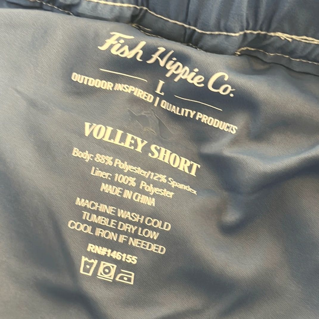 Vintage Fish Hippie Mens Volley Swim Trunks 8” Sailor Swimwear Board Shorts size L NEW Size US 33 - 8 Thumbnail