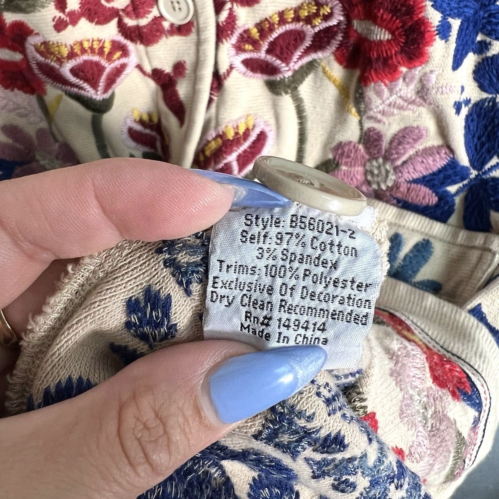 Johnny Was JOHNNY WAS EMBROIDERED DUSTER CARDIGAN JACKET WOMENS XS BEIGE BOHO GEOMETRIC MENS Size XS / US 0-2 / IT 36-38 - 7 Thumbnail