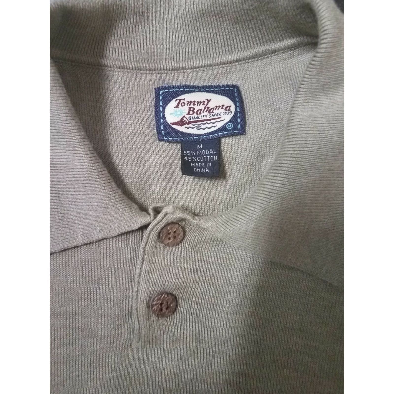 Tommy Bahama Tommy Bahama Polo Shirt Green Modal/Cotton Blend Mens M Size US M / EU 48-50 / 2 - 5 Thumbnail