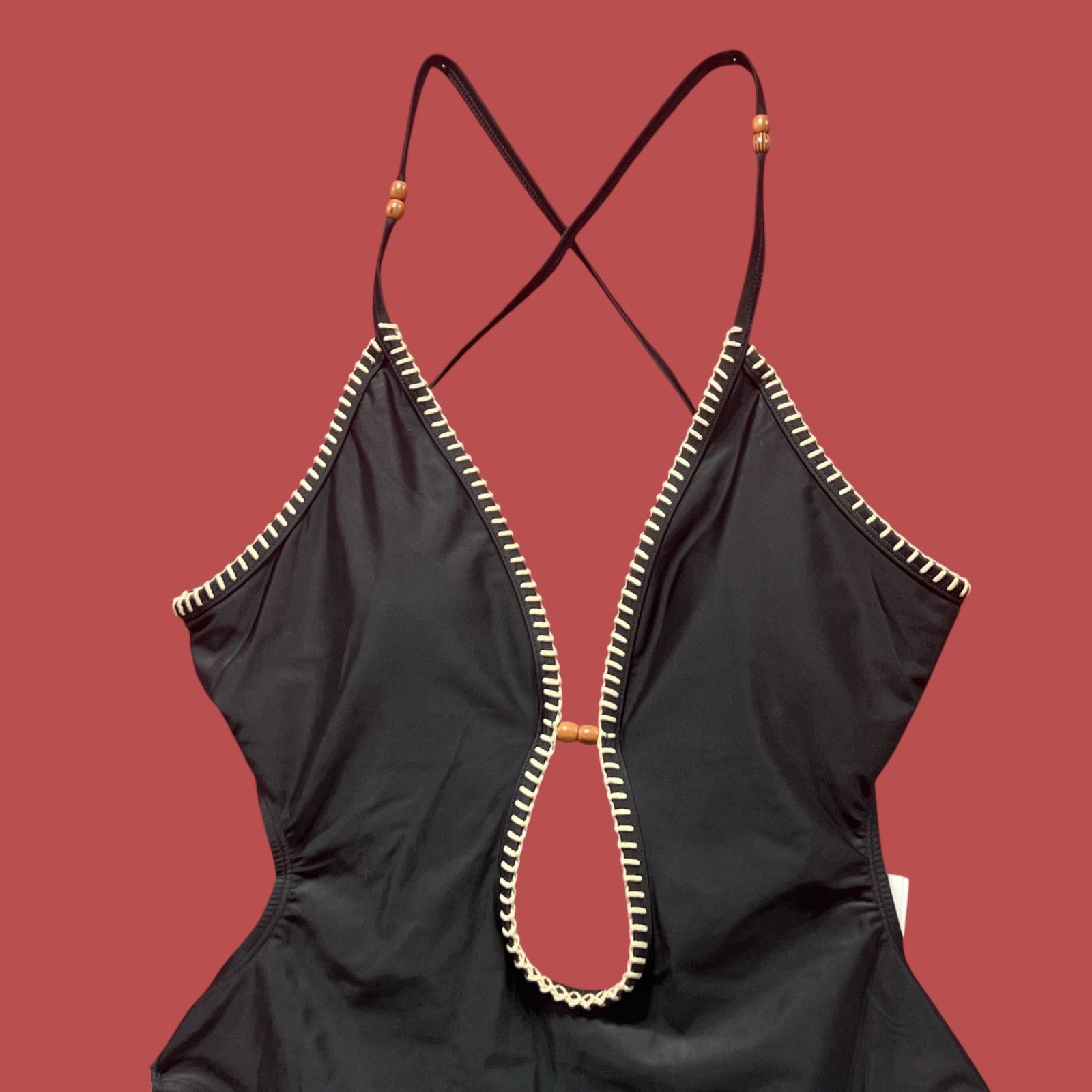 Other Shade & Shore - Women's Plunge Bead Detail Extra High Leg On Size ONE SIZE - 15 Thumbnail
