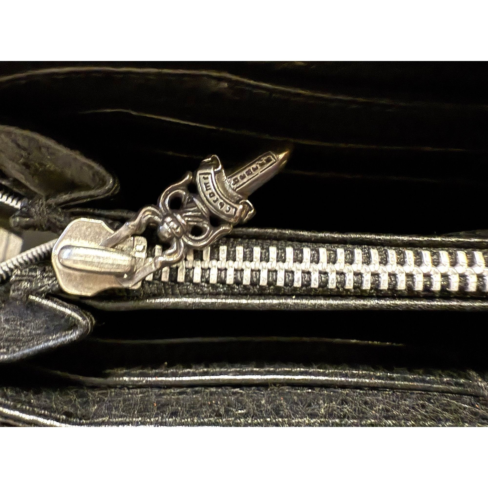 Chrome Hearts Chrome Hearts Red Metallic Leather Zipper Wallet With Cross Size ONE SIZE - 8 Thumbnail