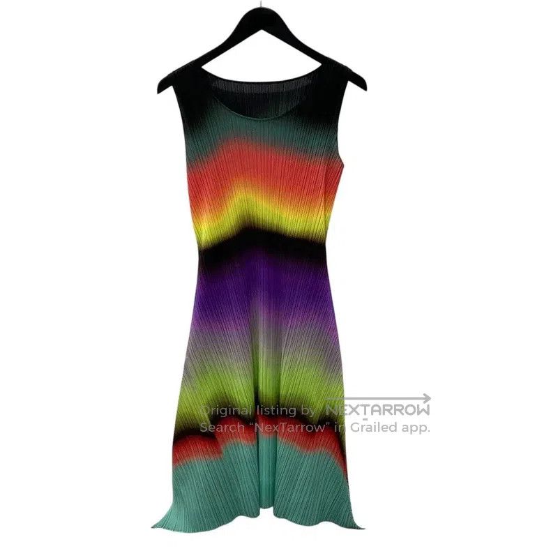 Issey Miyake Issey Miyake Aurora Gradient Dress Size L / US 10 / IT 46 - 1 Thumbnail