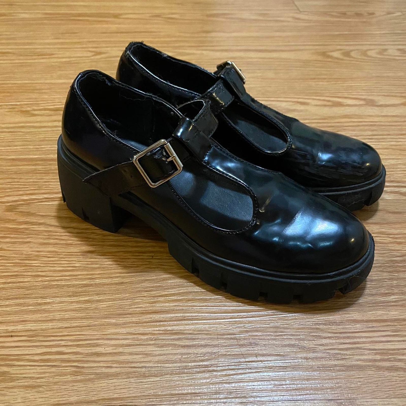 Madden NYC Y2k black chunky mary janes Size US 7 / IT 37 - 4 Thumbnail