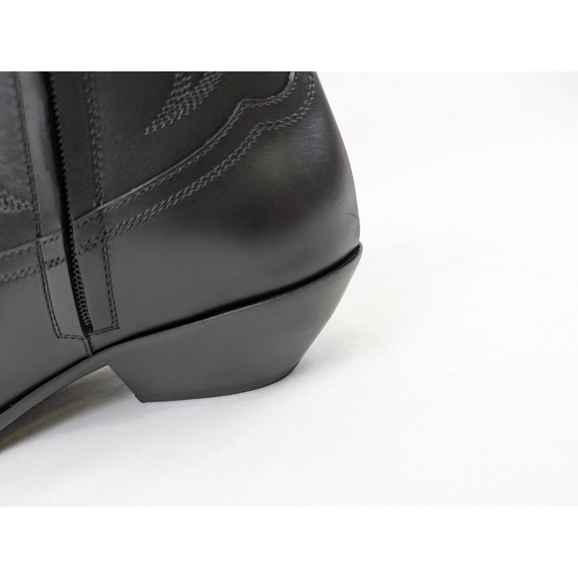 Celine o1rshd1 Shiny Calfskin Zipped Boot W/Metal Toe 50 in Black Size US 6 / EU 39 - 15 Thumbnail