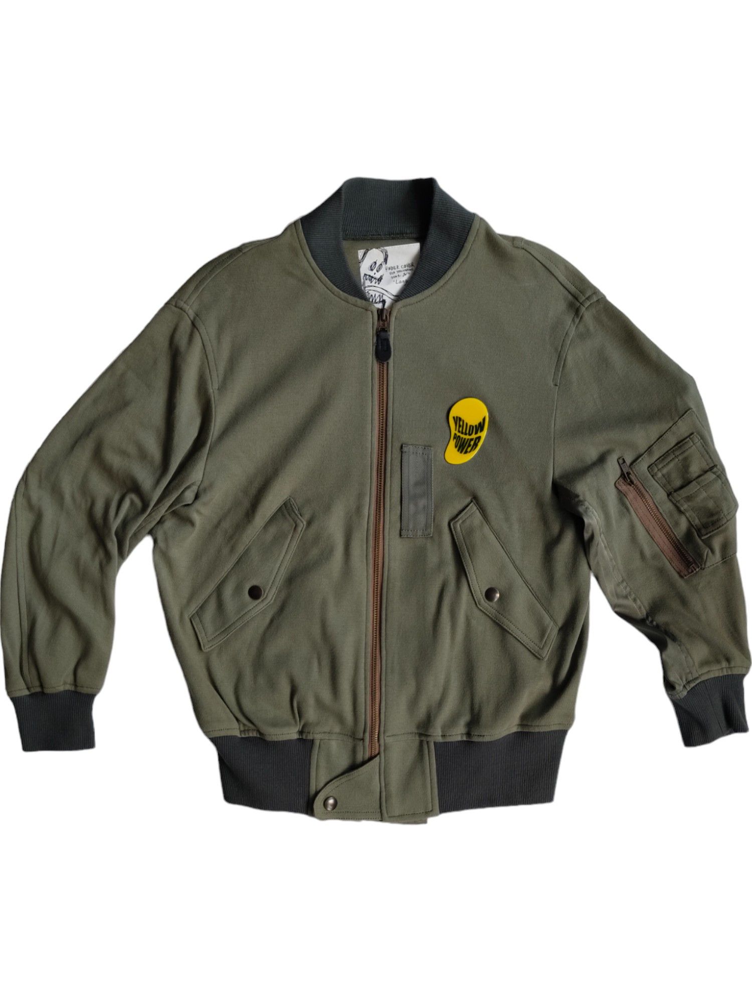 Undercover Undercover Khaki Green Cotton Zip Up Jacket Size M / US 6-8 / IT 42-44 - 4 Thumbnail