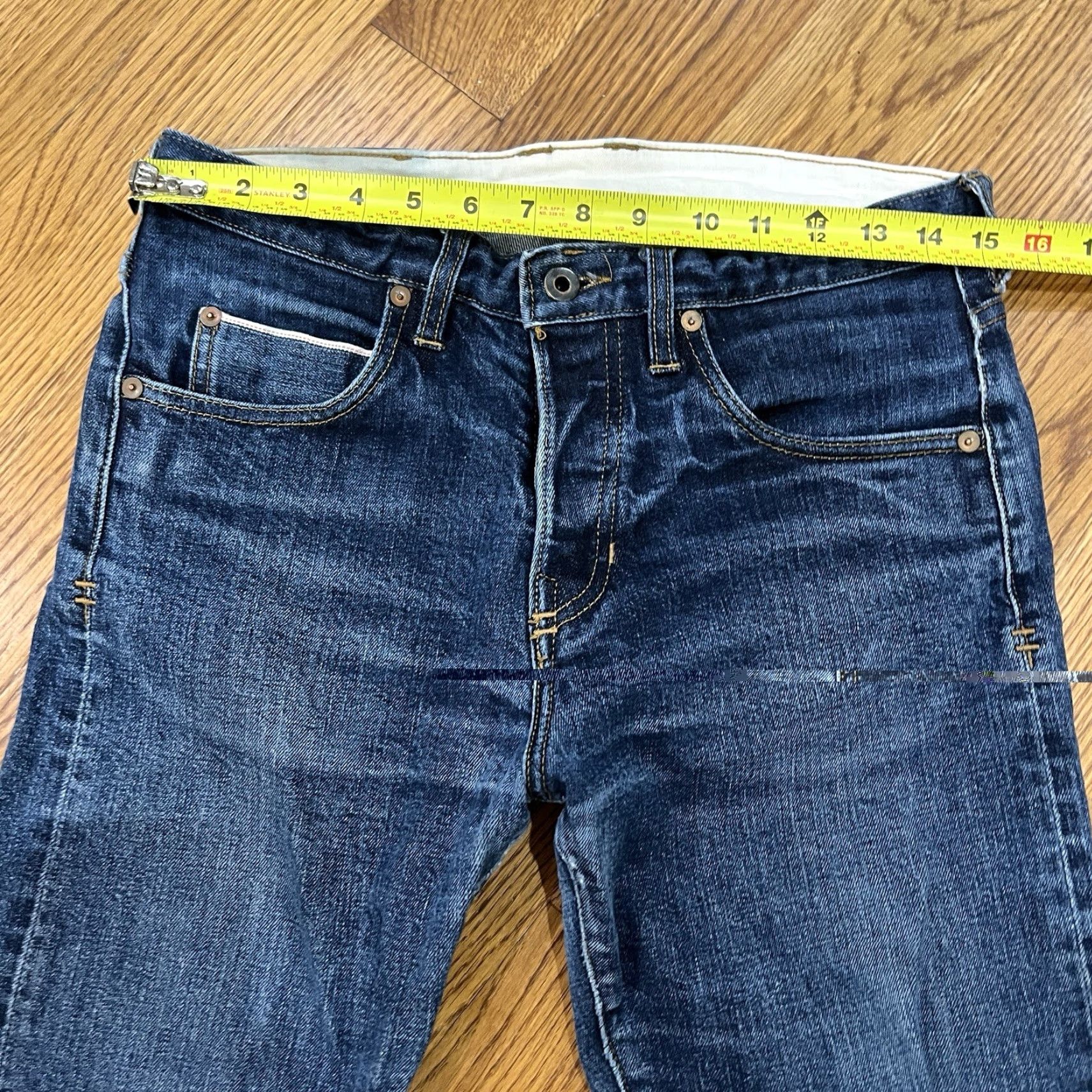Denime BILLIAM Jeans Men’s 31x30 Straight Leg Blue Denim USA Made Luxury Quality Size US 31 - 7 Thumbnail