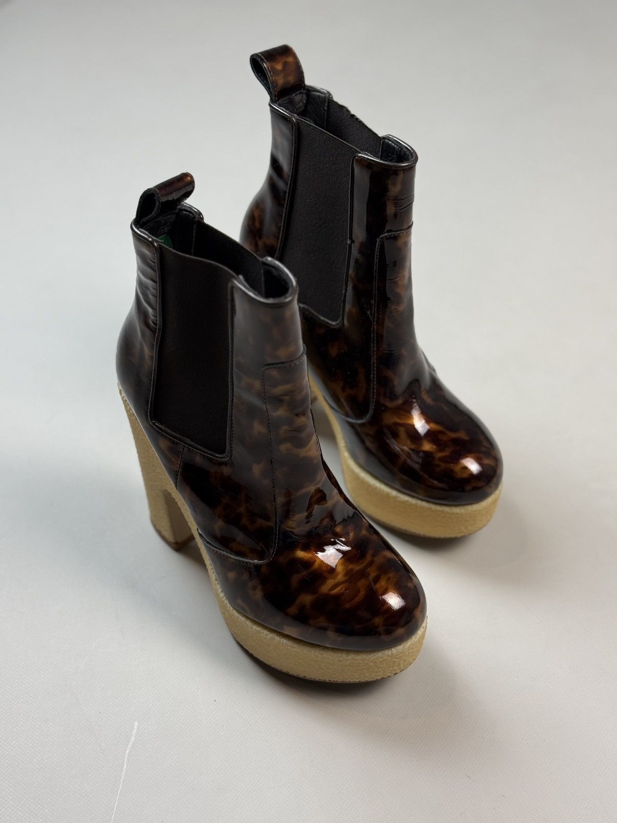 Allsaints Blaise Chelsea Leopard Pattern Platform Heels Boots Size US 6 / IT 36 - 2 Thumbnail