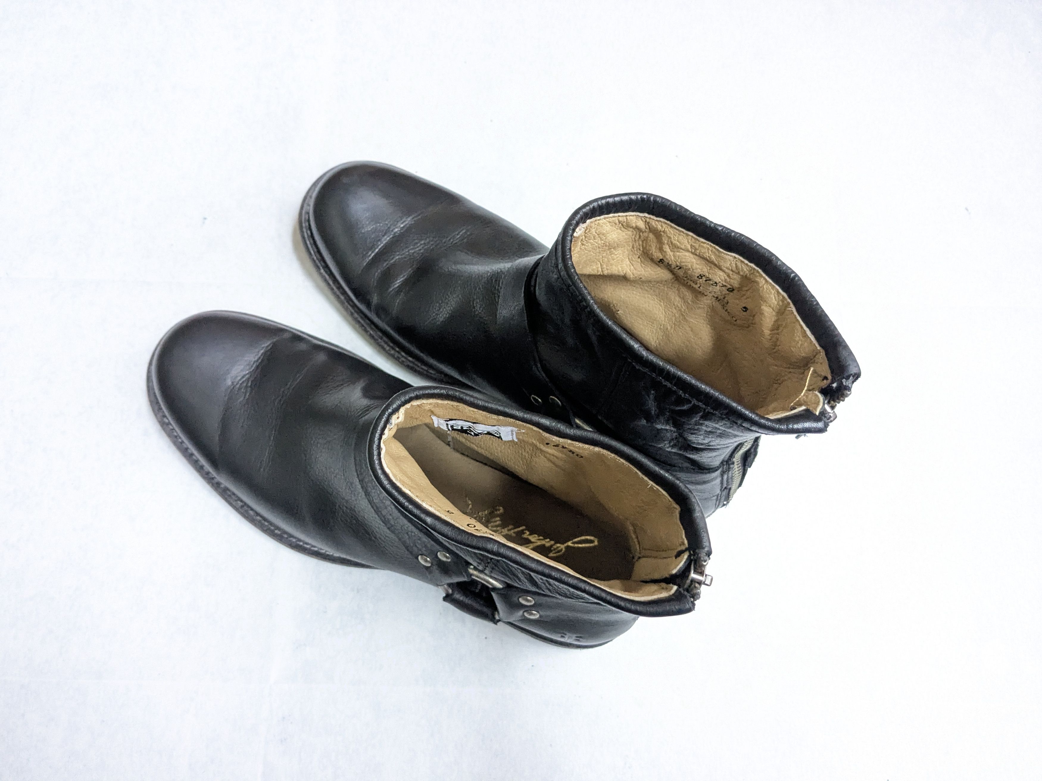 Frye Frye Harness Boots Black Leather 8.5 D Leather Buckle Size US 8.5 / EU 41-42 - 15 Thumbnail