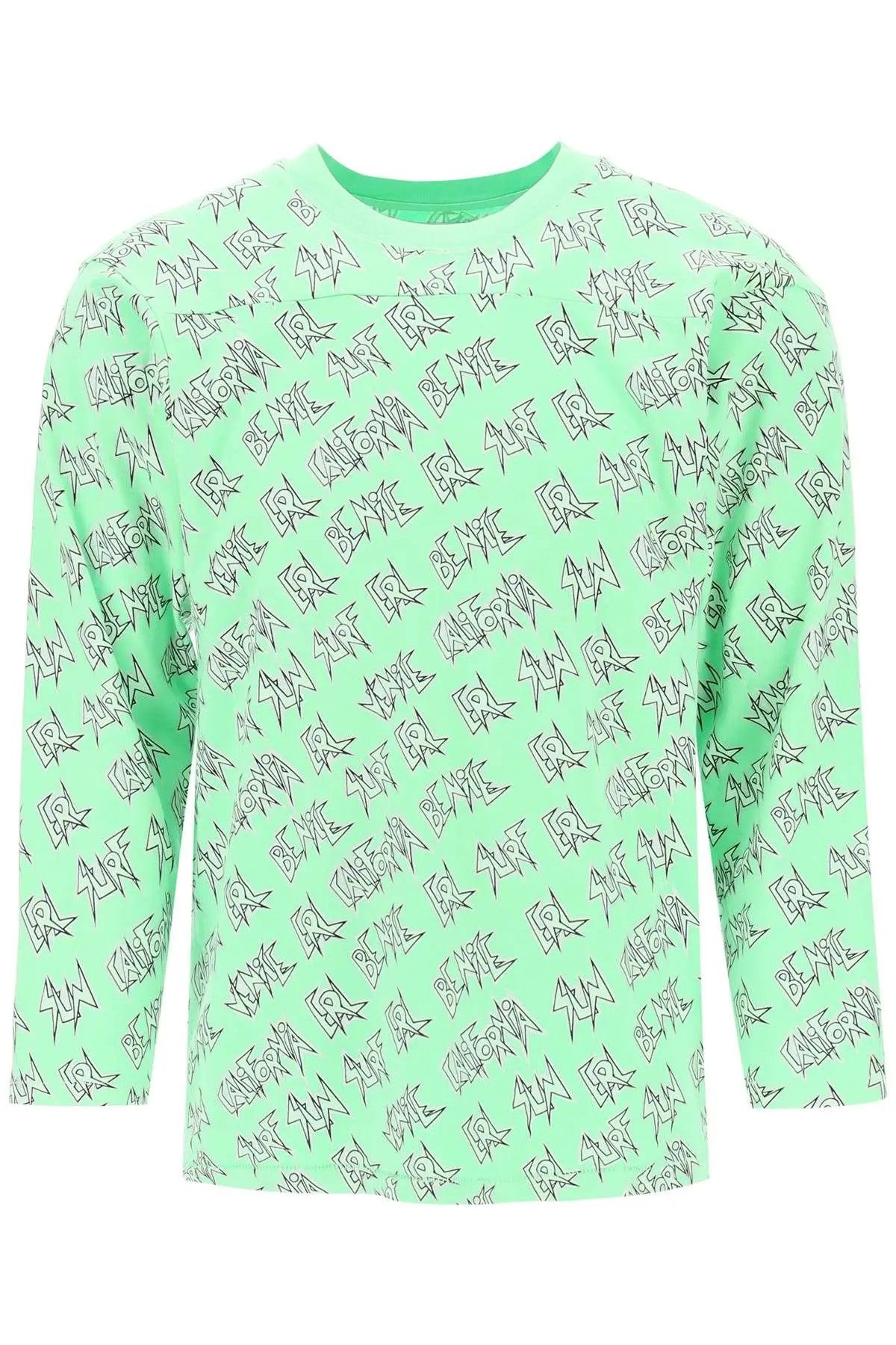 image of Erl O1S22I1N0224 Waffle' Long Sleeved T-Shirt In Green, Men's (Size Small)